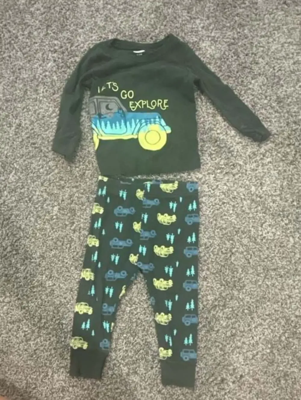 Old Navy Let's Go Explore Jeep Graphic Cotton Pajama Set